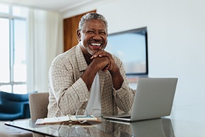 A man working at his computer